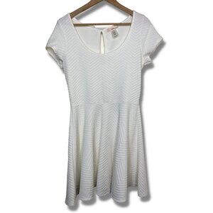 BANANA LEMON | Womens Casual Textured White Circle Dress | Size L